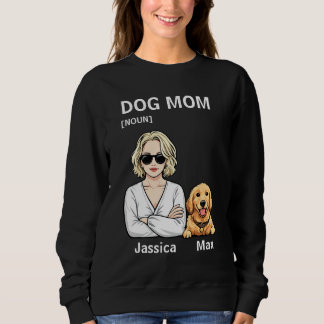 Sweatshirt Dog Mom Portrait With Golden Retriever Art