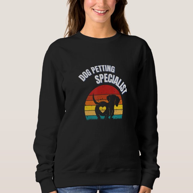 Sweatshirt Dog Petting Dog Lover Shirt Men Women_1 (Devant)