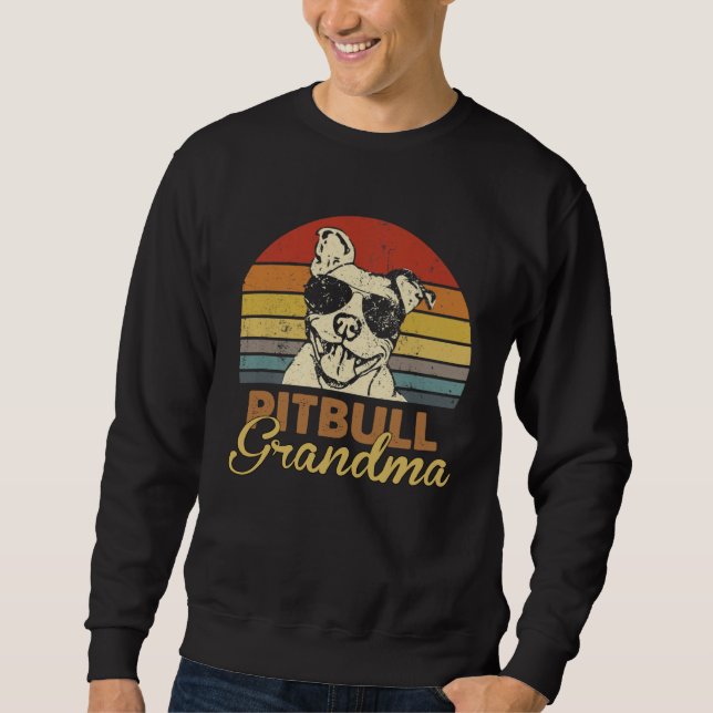 Sweatshirt Dog Pitbull Grandma Pittie Grandma Mother s Day (Devant)