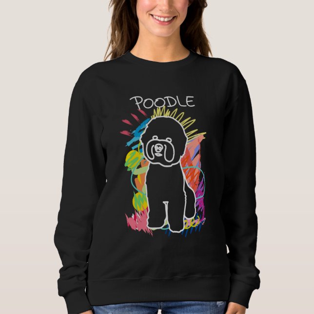 Sweatshirt Dog  Poodle Women's Poodle Men's  3 (Devant)