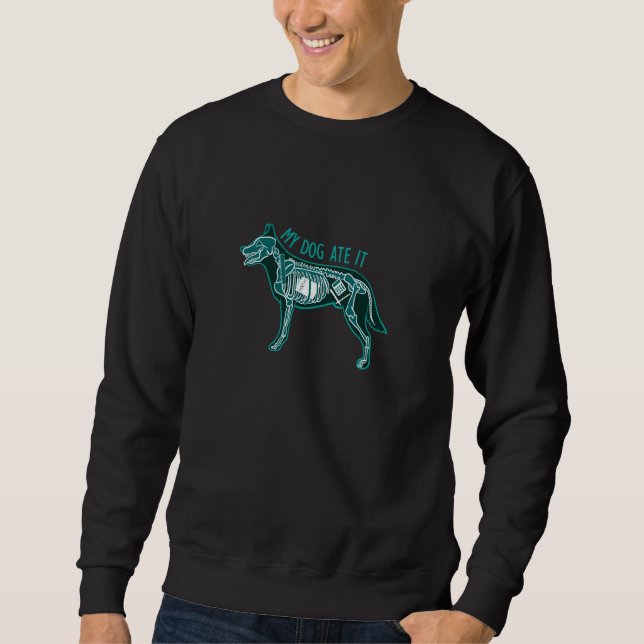 Sweatshirt Dog X-Ray & Math, Drôle Mème Chien, Mon Chien (Devant)