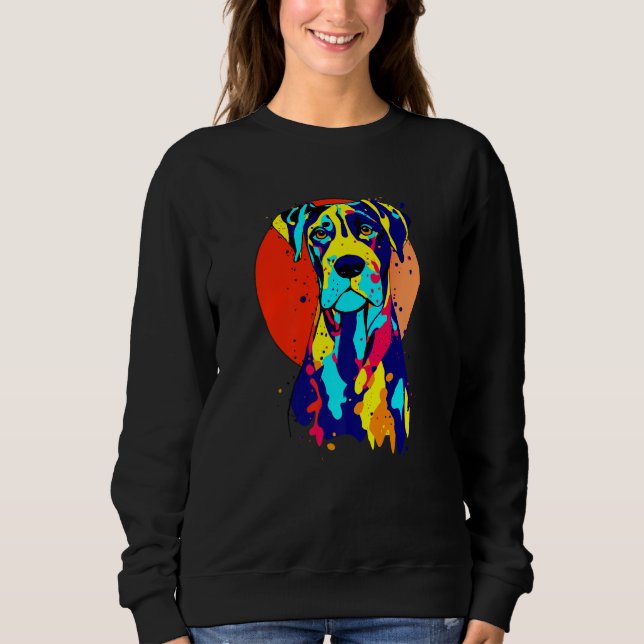 Sweatshirt Dogbreed Great Dane Pop Colorful (Devant)