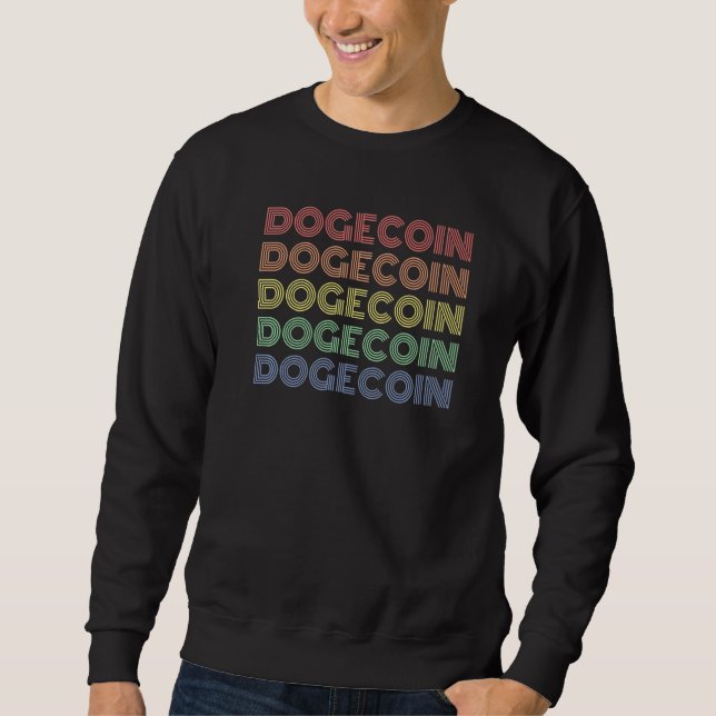 Sweatshirt Dogecoin Doge Crypto Couleurs Texte Chien Cryptocu (Devant)