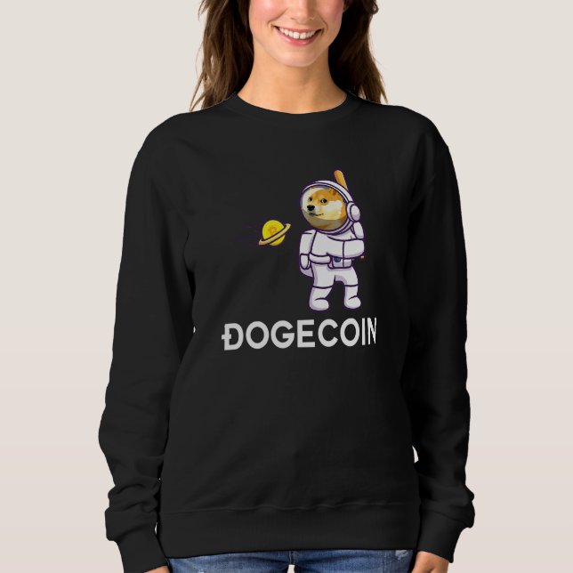 Sweatshirt Dogecoin - Doge To Moon Crypto Doge Meme (Devant)