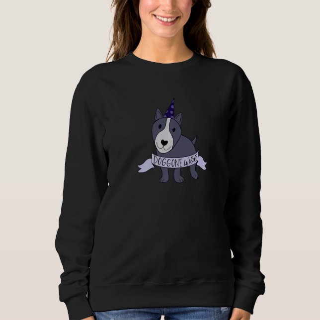 Sweatshirt Doggone Wild Adorable Pitbull (Devant)
