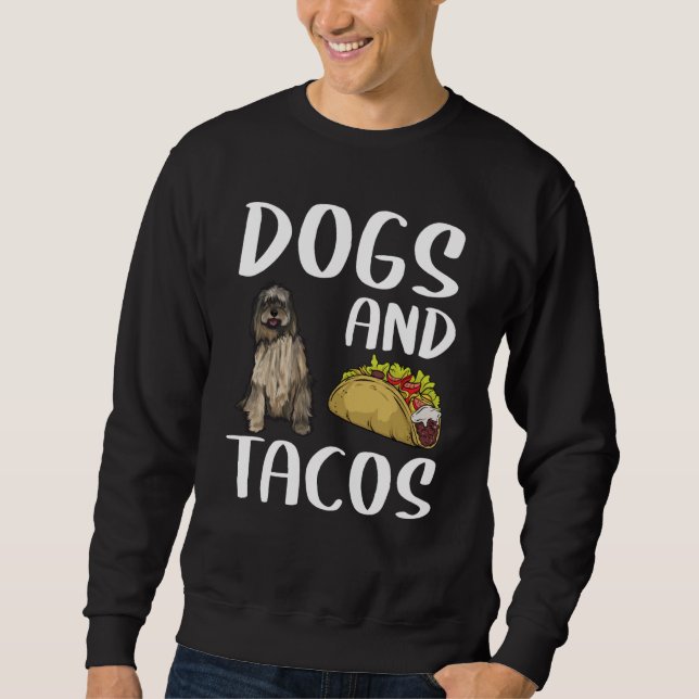 Sweatshirt Dogs And Tacos Bergamasco Sheepdog Mexican Food (Devant)