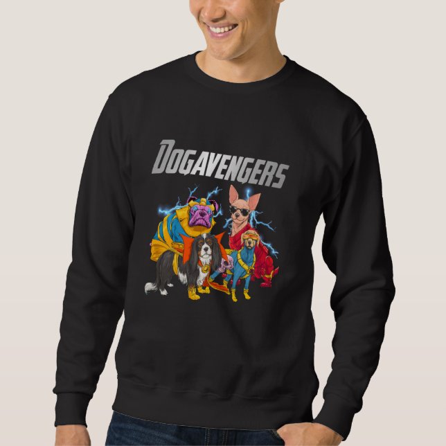 Sweatshirt Dogsavengers Parce Que Même Les Chiens Maturés Ont (Devant)