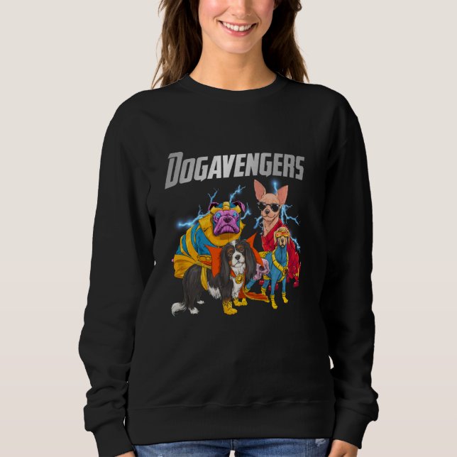 Sweatshirt Dogsavengers Parce Que Même Les Chiens Maturés Ont (Devant)