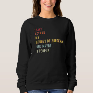 Sweatshirt Dogues De Bordeaux Retro Chien Et Café
