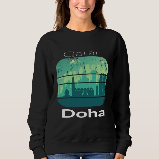 Sweatshirt Doha, Qatar Souvenir I Love Doha Qatar (Devant)