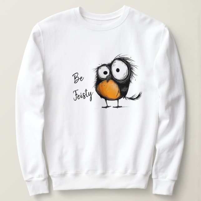 Sweatshirt d'oiseaux en colère - Amusants, fêtards (Design devant)