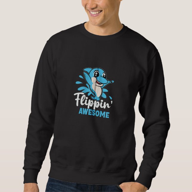 Sweatshirt Dolphins Flippin' Awesome Zip Hoodie (Devant)