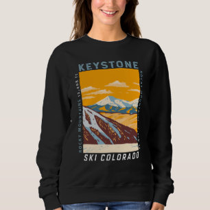 Sweatshirt Domaine skiable d'hiver de Keystone Colorado Vinta