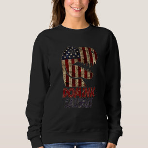 Sweatshirt Dominic patriotique Dino Dominicsaurus Drapeau Amé
