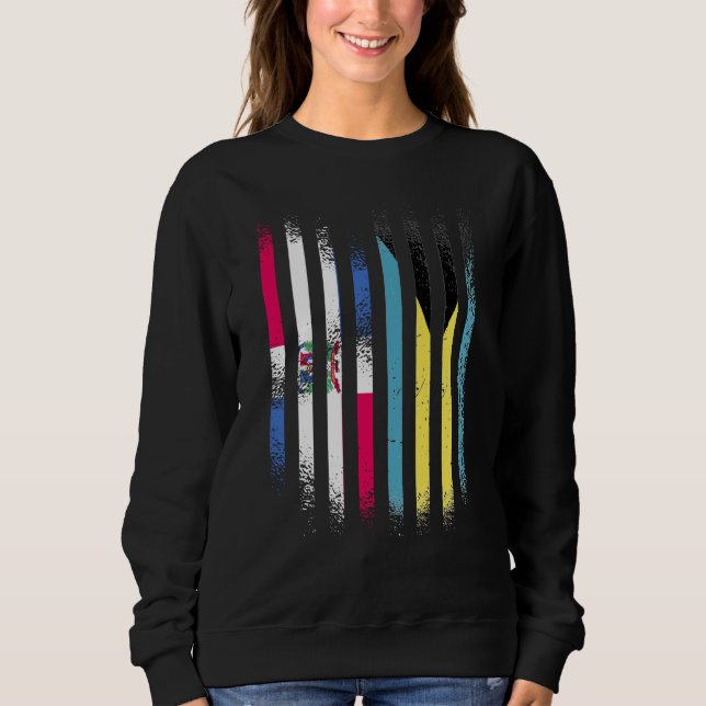 Sweatshirt Dominican Republic Flag Bahamas Grown Country Flag (Devant)
