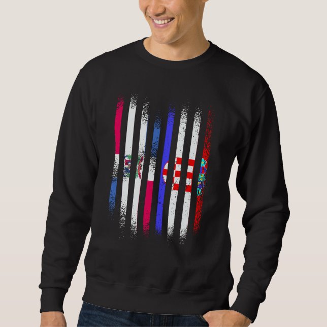 Sweatshirt Dominican Republic Flag Croatia Grown Country Flag (Devant)