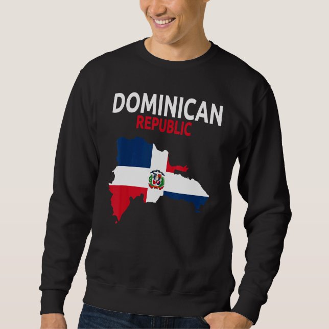 Sweatshirt Dominican Republic Flag Idea For Men & Dominican F (Devant)