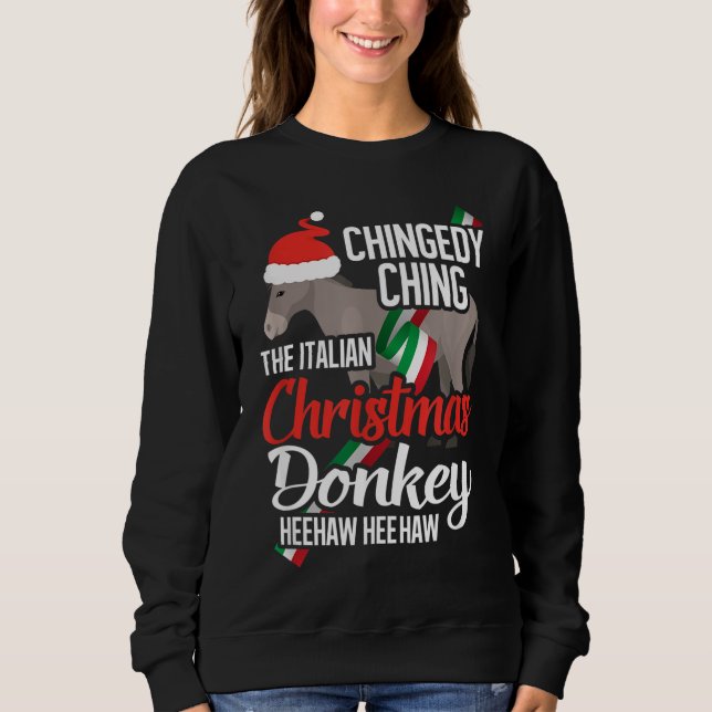 Sweatshirt Dominick L'Âne De Noël Italien (Devant)