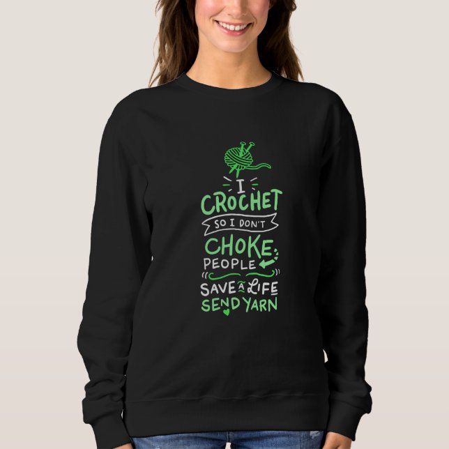Sweatshirt Don Crocheting Crocheter (Devant)