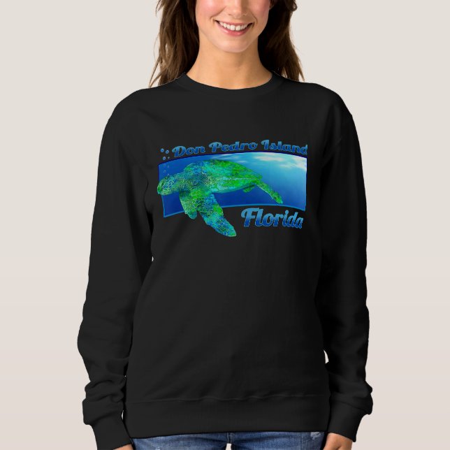 Sweatshirt Don Pedro Island Floride Natation Tortue (Devant)