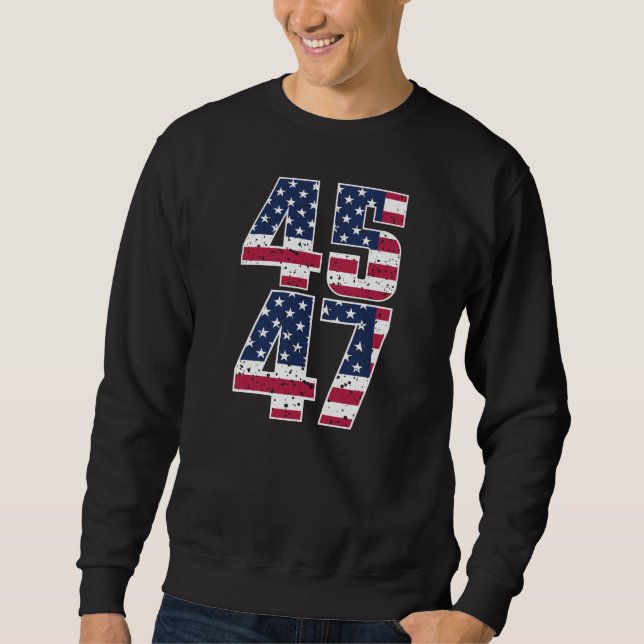 Sweatshirt Donald Trump 45-47 (Devant)