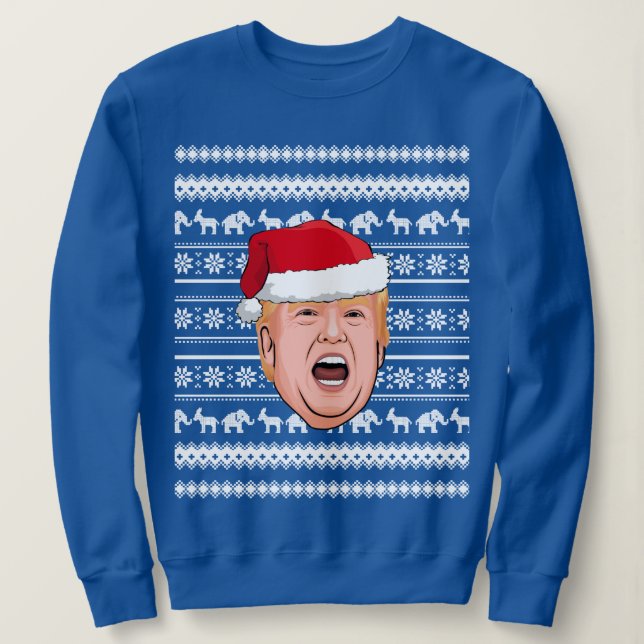 Sweatshirt Donald Trump en colère Noël (Design devant)
