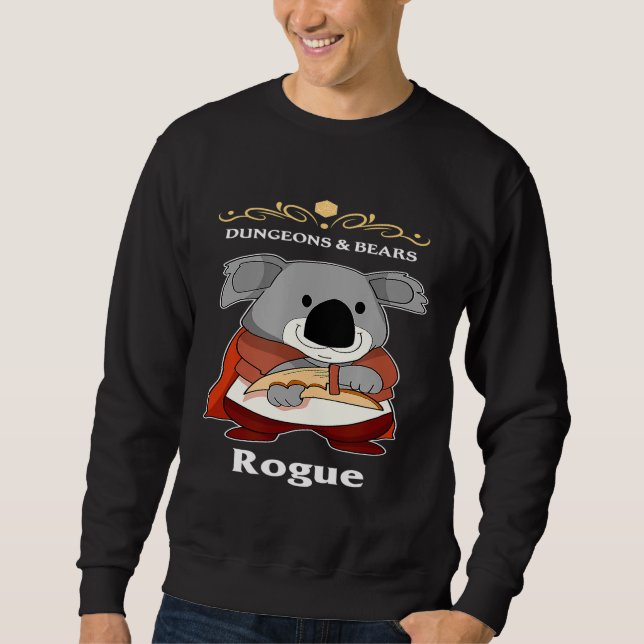 Sweatshirt Donjons Et Ours Koala Rogue Rpg D20 Roleplay (Devant)