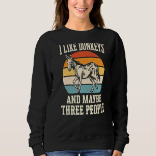 Sweatshirt Donkey Animal Premium
