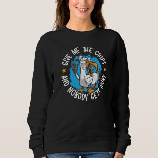 Sweatshirt Donnez-moi Les Frites Et Personne Ne Se Fait De Ma