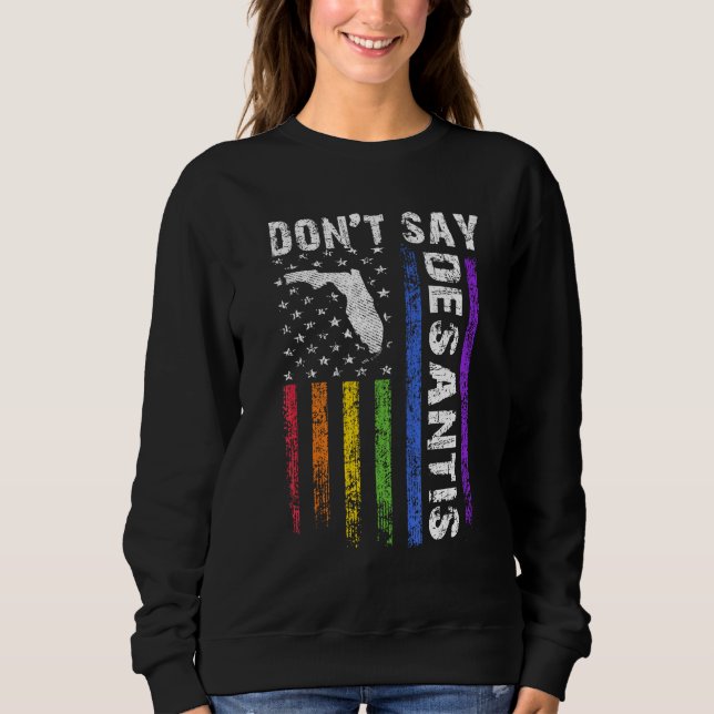 Sweatshirt Don't Say DeSantis Florida Say Gay LGBTQ Pride Ant (Devant)