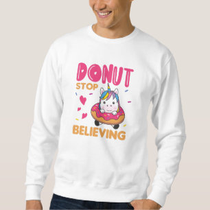 Sweatshirt Donut Unicorn Pun Unicornes colorées Donuts
