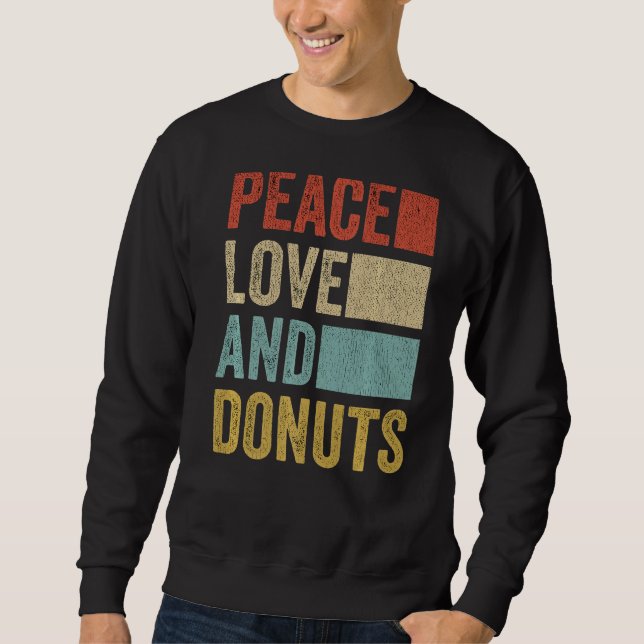 Sweatshirt Donuts d'amour pour la paix (Devant)