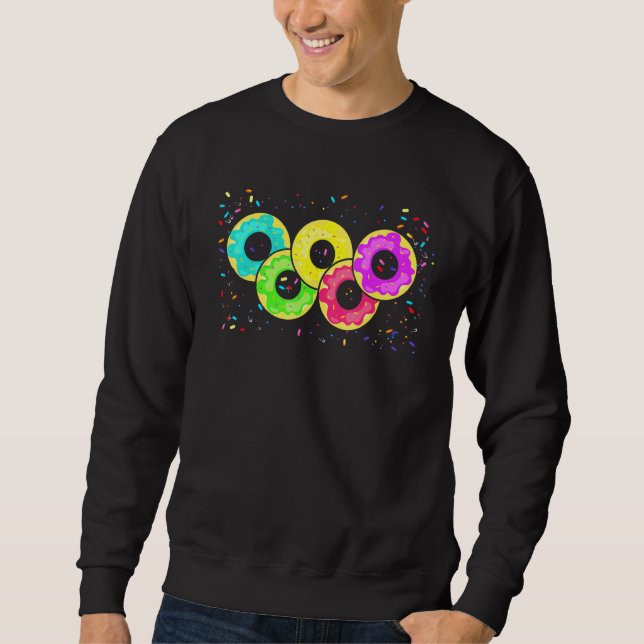 Sweatshirt Donuts Dans La Forme Symbole Olympique Pour Donut  (Devant)
