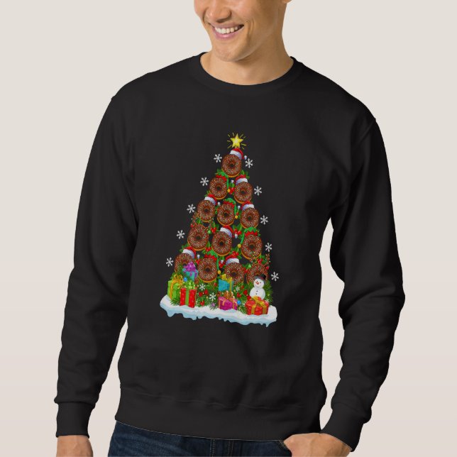 Sweatshirt Donuts Food  Xmas Holiday Santa Donuts Christmas T (Devant)