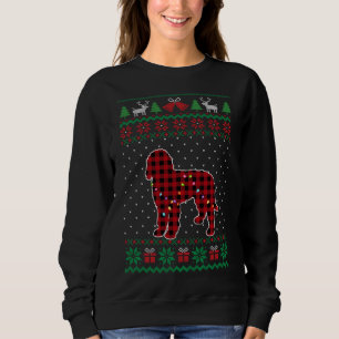 Sweatshirt Doodle Rouge Plaid Buffalo drôle laide de Noël Swe
