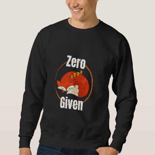 Sweatshirt Dormir Fox Devis amusant animal et la nature Desig (Devant)