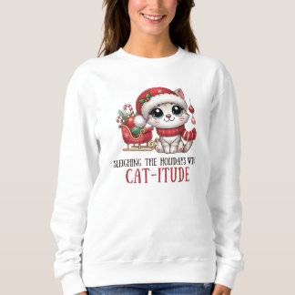 Sweatshirt Dormir les fêtes avec Catitude