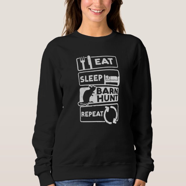 Sweatshirt Dormir manger Conception de répétition Chasse à l' (Devant)
