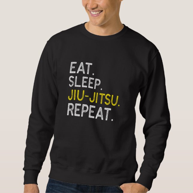 Sweatshirt Dormir Mangez Jius Jitsu Répéter Conception Pour L (Devant)
