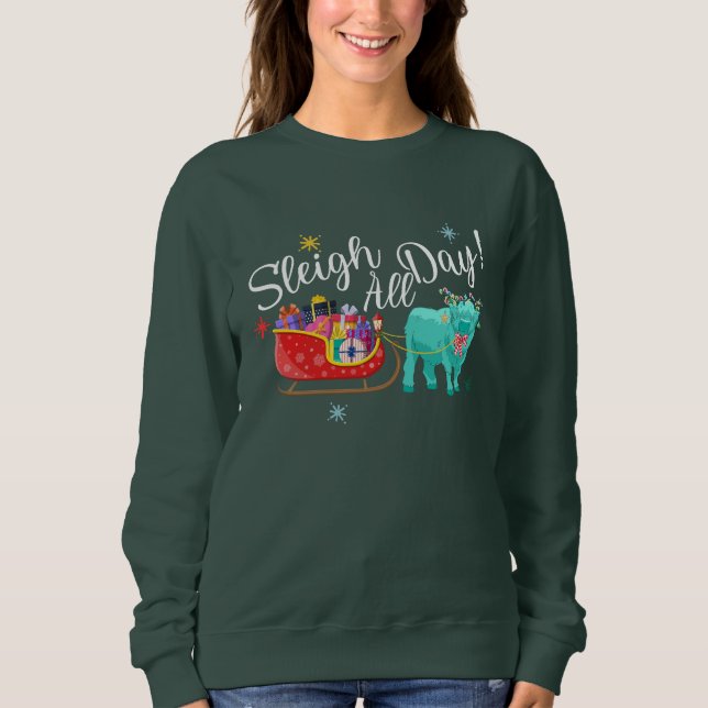 Sweatshirt Dormir toute la journée (Devant)