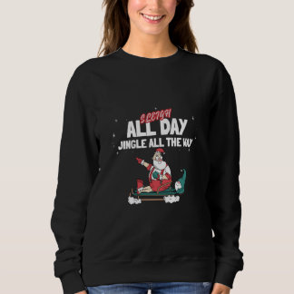 Sweatshirt Dormir toute la journée Jingle Tout le chemin Noël