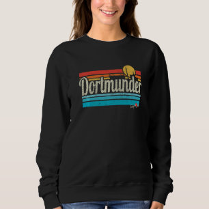 Sweatshirt Dortmunder lettrage Rétro Vintage Surfeur Allemagn