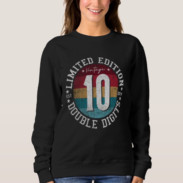 Sweatshirt Double chiffres officiels 10e anniversaire 10 ans  (Devant)