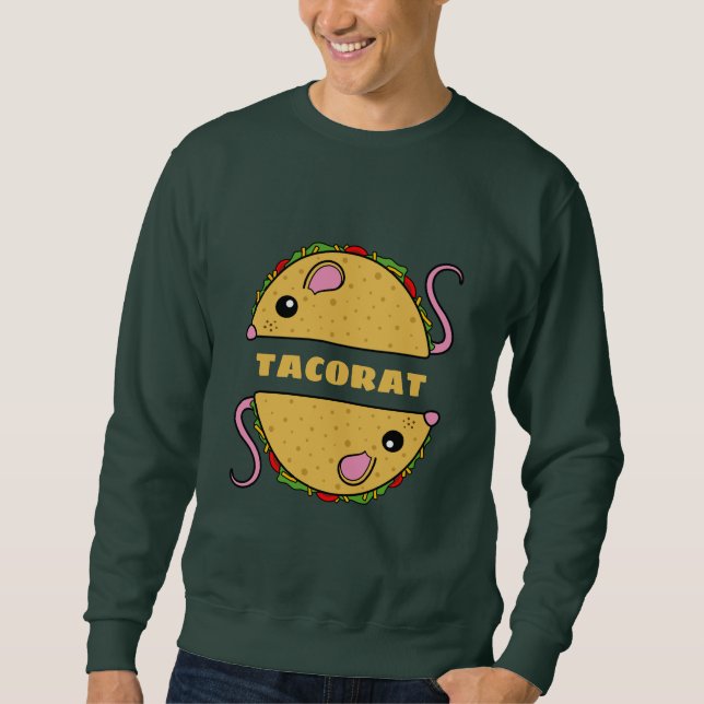 Sweatshirt double Taco Rat (texte jaune) (Devant)