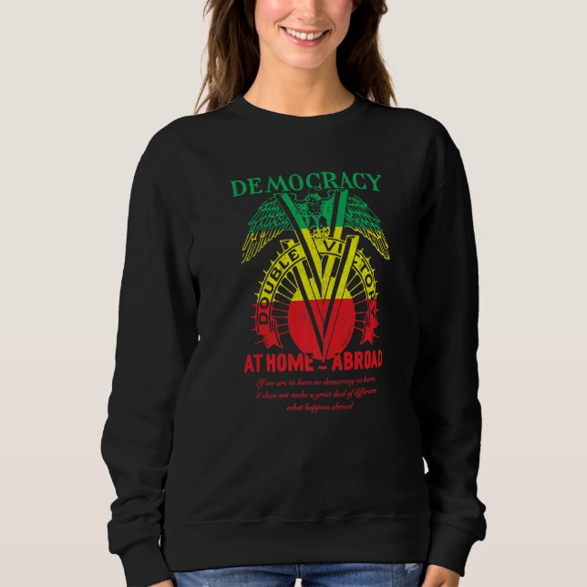 Sweatshirt Double V Victoire Rétro Black Soldats Son (Devant)