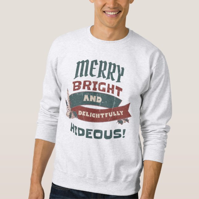 SWEATSHIRT DOUCE DE NOËL JAUNE BRILLANTE ET HAUTE (Devant)