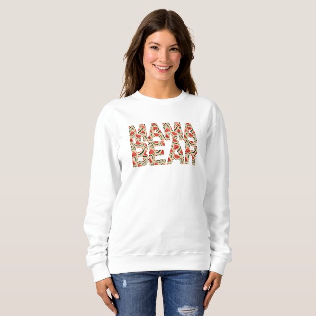 Sweatshirt Douce Maman Ours Melon Merveille (Devant entier)