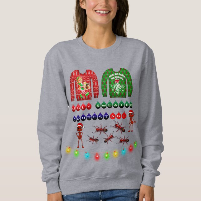 Sweatshirt Douleur de Noël moche (Devant)