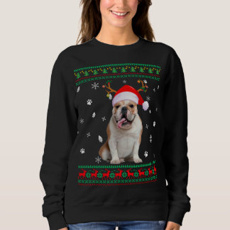 Sweatshirt Doux moche Noël anglais Chien Chien Père Noël R
