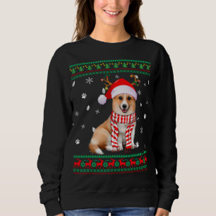 Sweatshirt Doux moche Noël Corgi Chien Père Noël Reindeer